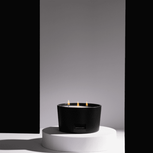 Aroma360 3 Wick Black Candle Luxe Collection