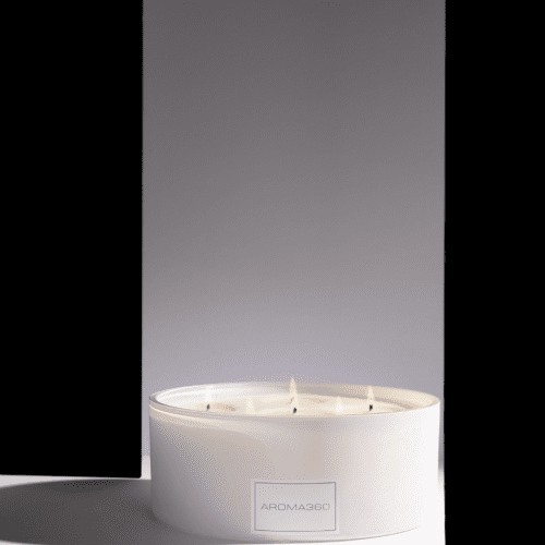 Aroma360 6 Wick White Candle Luxe Collection