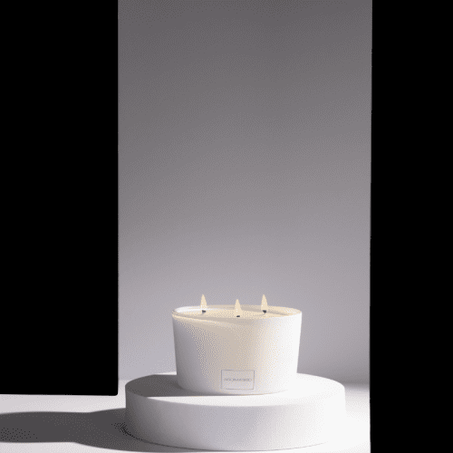 Aroma360 Single Wick White Candle Luxe Collection